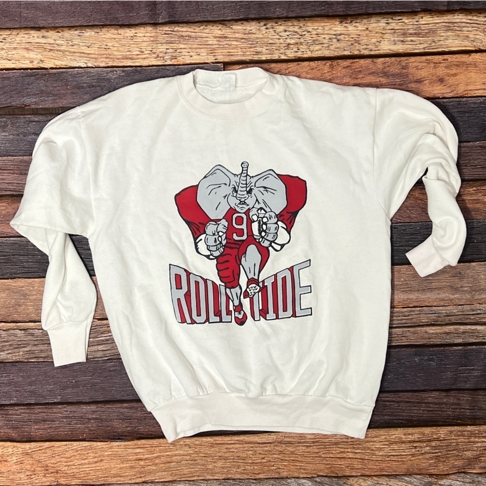 Alabama Crimson Tide Ncaa Collegiate 1980s Sports Crewneck Sweatshirt
